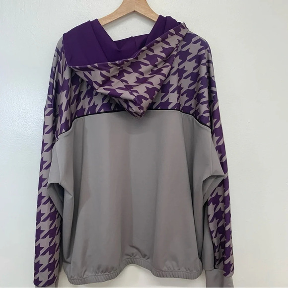 Ashley Sport‎ Hoodie Sweatshirt Woman 26/28  Purple Stretch Athleisure Travel - Picture 5 of 13